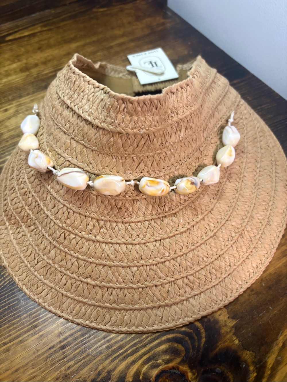 Tan seashell visor - Picture 2 of 5